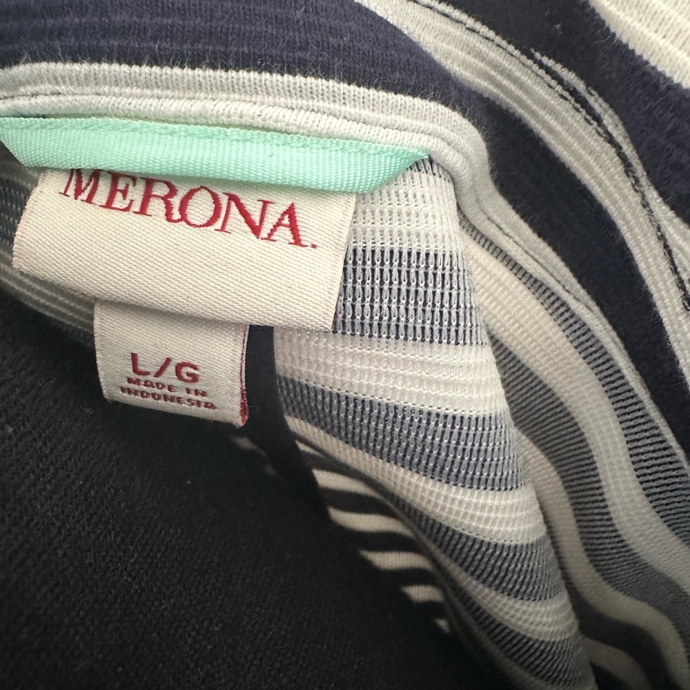 ✨Merona Blue and White striped blazer. In good/Fair condition.Lightly worn✨ - Picture 4 of 4